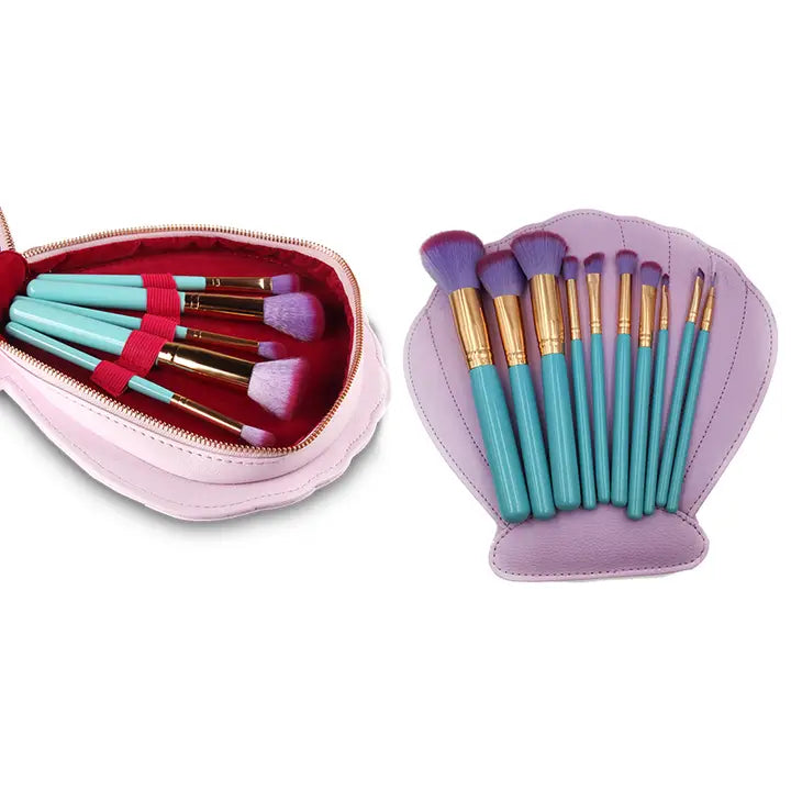 Mermaid Clam Shell Makeup Brush Set